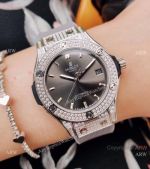 Replica Hublot Ice Big Bang Watches Gray Dial Men Size 41mm